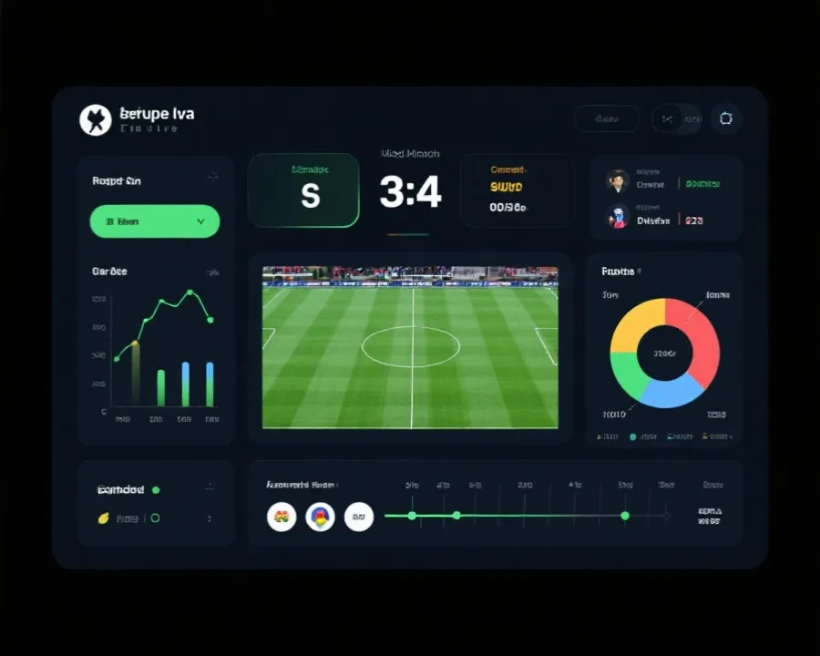 世界盃即時比分賽況介面示意圖