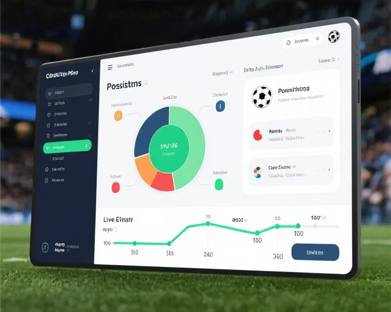 足球即時數據分析畫面示意